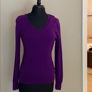 Purple v neck sweater